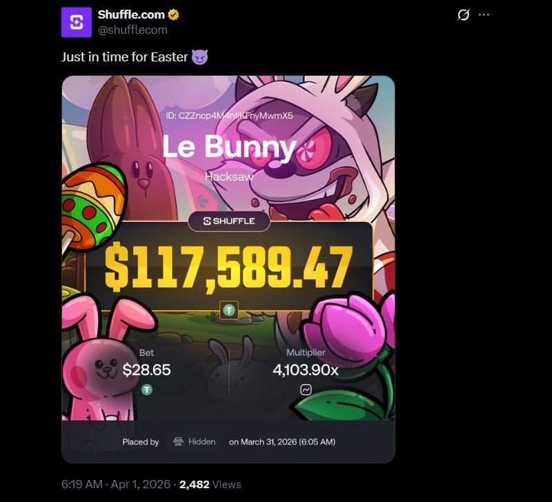 Twitter 117K Shuffle Le Bunny Win